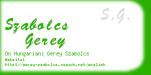 szabolcs gerey business card